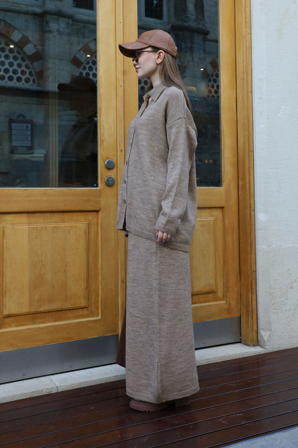 Triko İkili Takım Vizon - 7