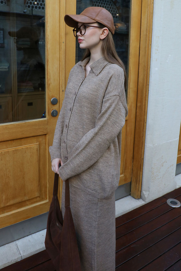 Triko İkili Takım Vizon - 8