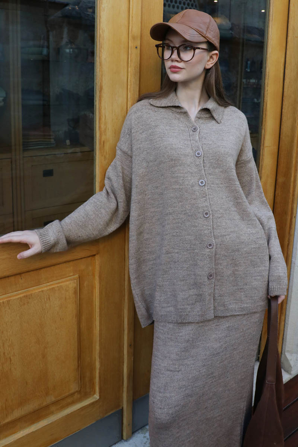 Triko İkili Takım Vizon - 11