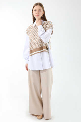 Triko Yelekli Tunik Takım Taş - 1