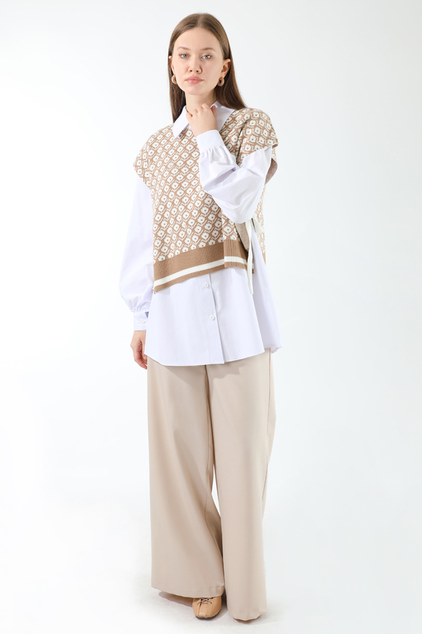 Triko Yelekli Tunik Takım Taş 