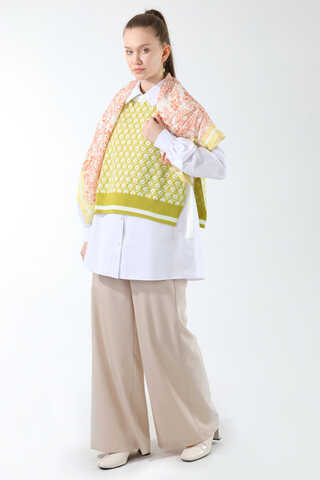 Triko Yelekli Tunik Takım Yağ Yeşili - 3