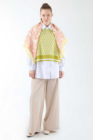 Triko Yelekli Tunik Takım Yağ Yeşili - 5