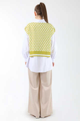 Triko Yelekli Tunik Takım Yağ Yeşili - 6