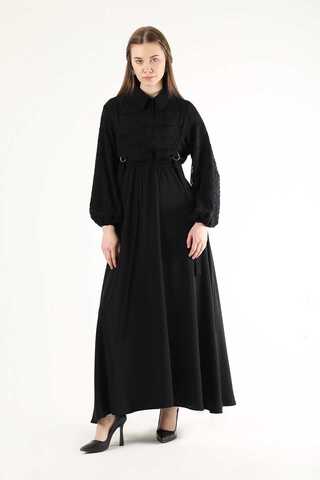 Tulle Detailed Dress Black - 3