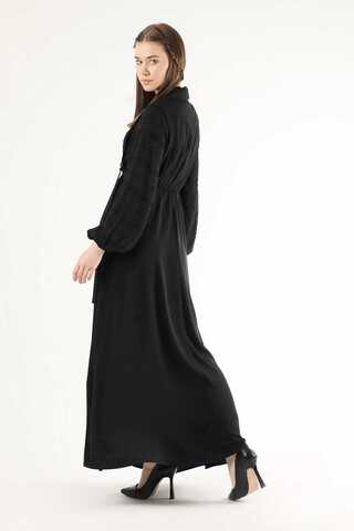 Tulle Detailed Dress Black - 5