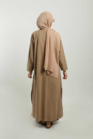Tulumlu Abaya Takım Camel - 11