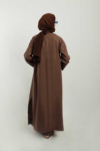 Tulumlu Abaya Takım Kahverengi - 10