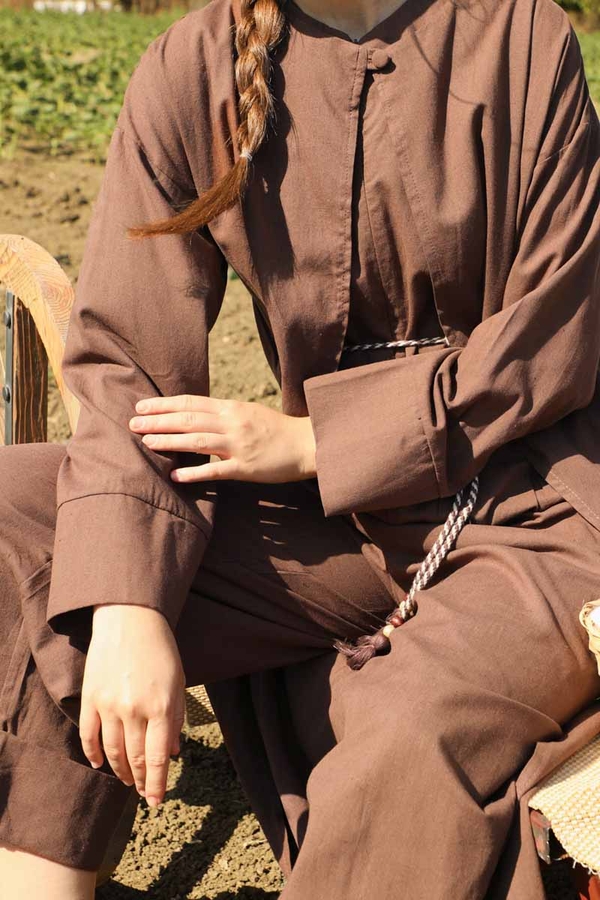Tulumlu Abaya Takım Kahverengi 