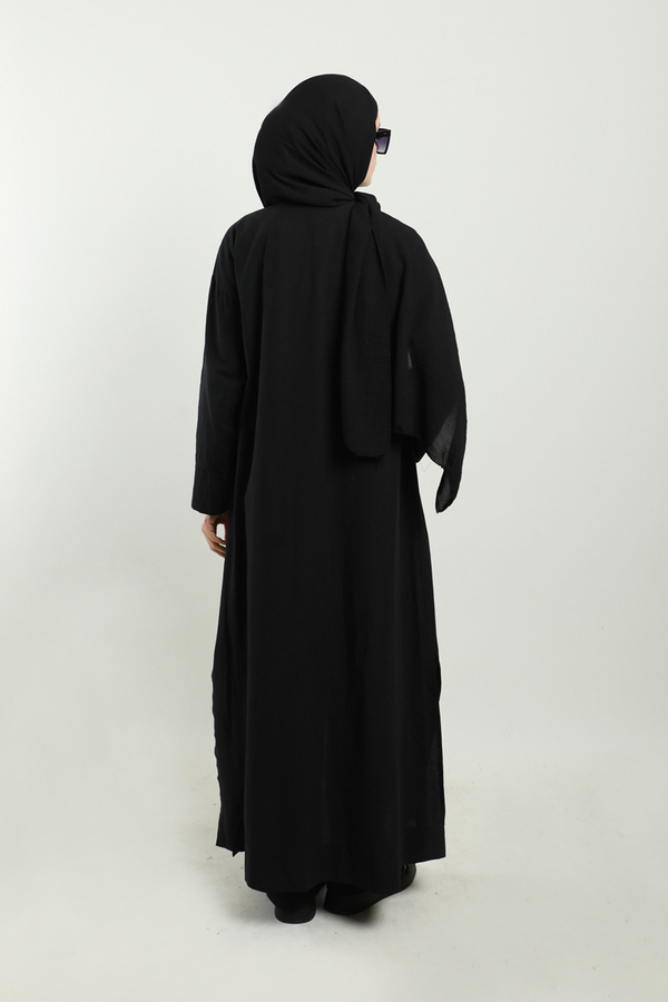 Tulumlu Abaya Takım Siyah - 11