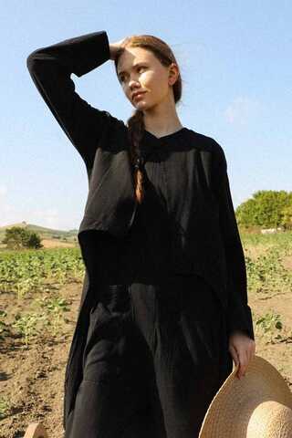 Tulumlu Abaya Takım Siyah - 3