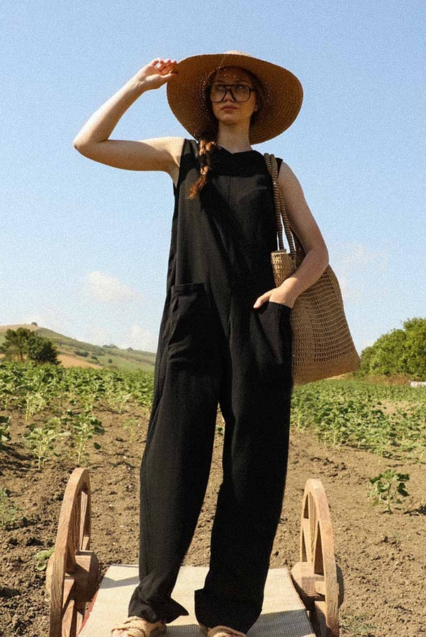 Tulumlu Abaya Takım Siyah 