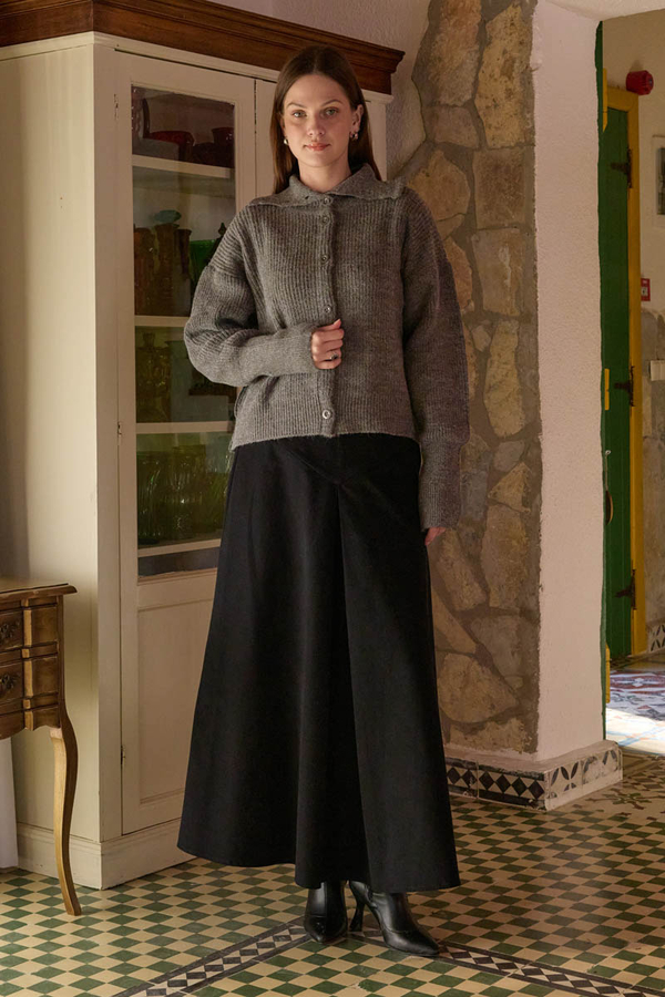 Turtleneck Cardigan Anthracite - 2