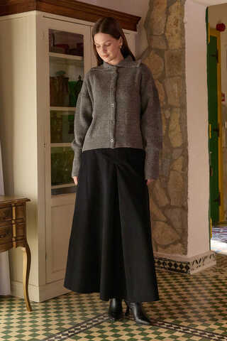 Turtleneck Cardigan Anthracite - 3