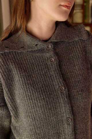 Turtleneck Cardigan Anthracite - 8
