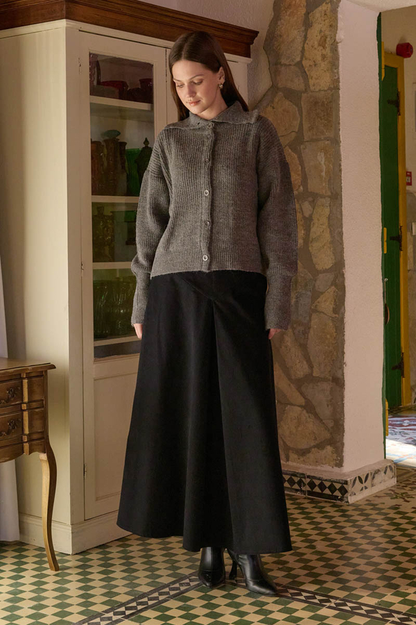 Turtleneck Cardigan Anthracite - 3