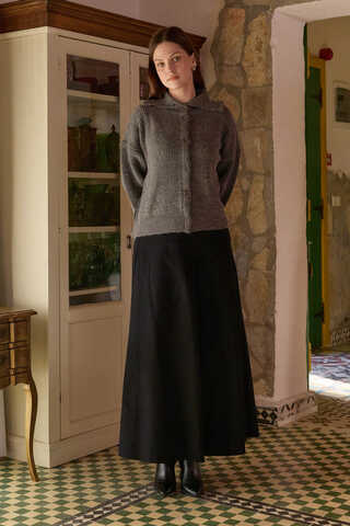 Turtleneck Cardigan Anthracite - 4