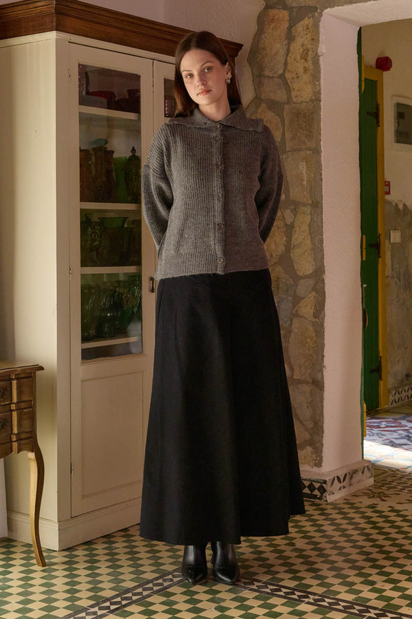 Turtleneck Cardigan Anthracite - 4