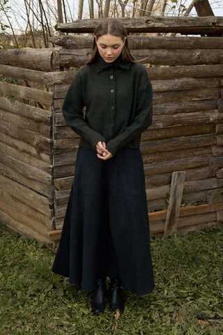 Turtleneck Cardigan Khaki - 9