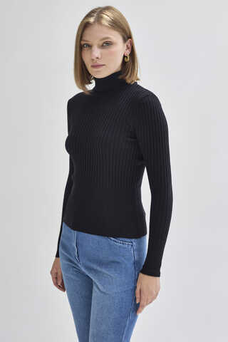Turtleneck Premium Knit Body Black - 2