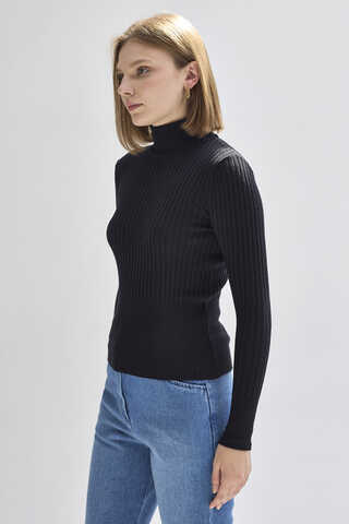 Turtleneck Premium Knit Body Black - 5