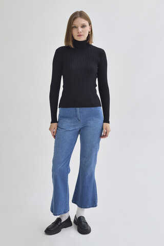 Turtleneck Premium Knit Body Black