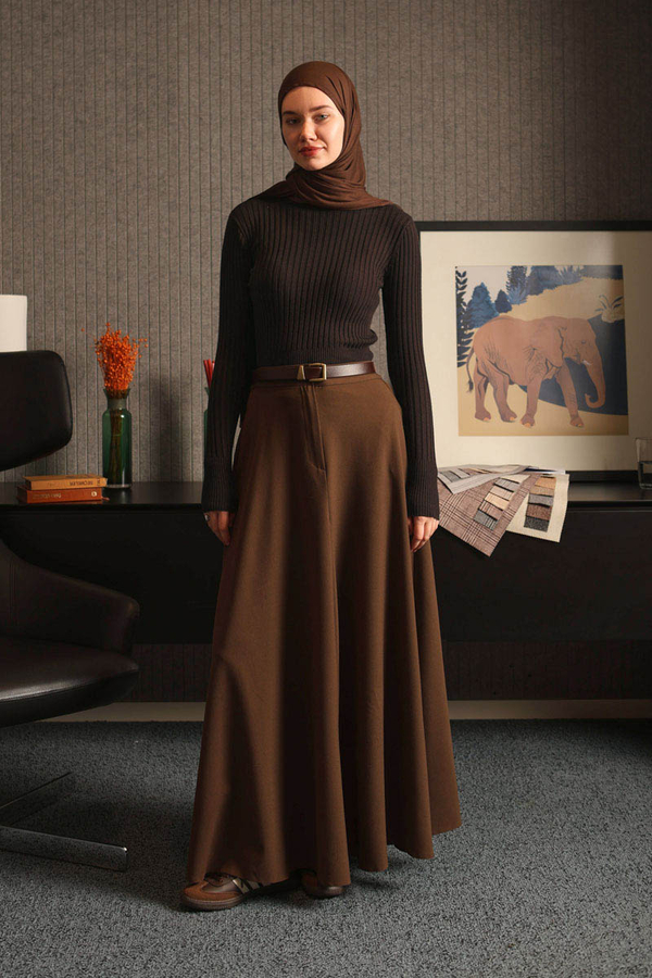 Turtleneck Premium Knit Body Brown - 3