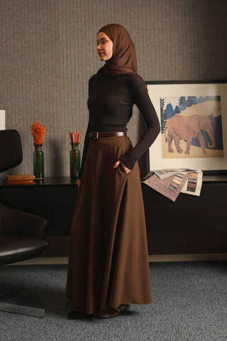 Turtleneck Premium Knit Body Brown - 5
