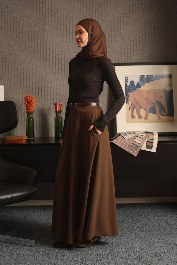 Turtleneck Premium Knit Body Brown - 5