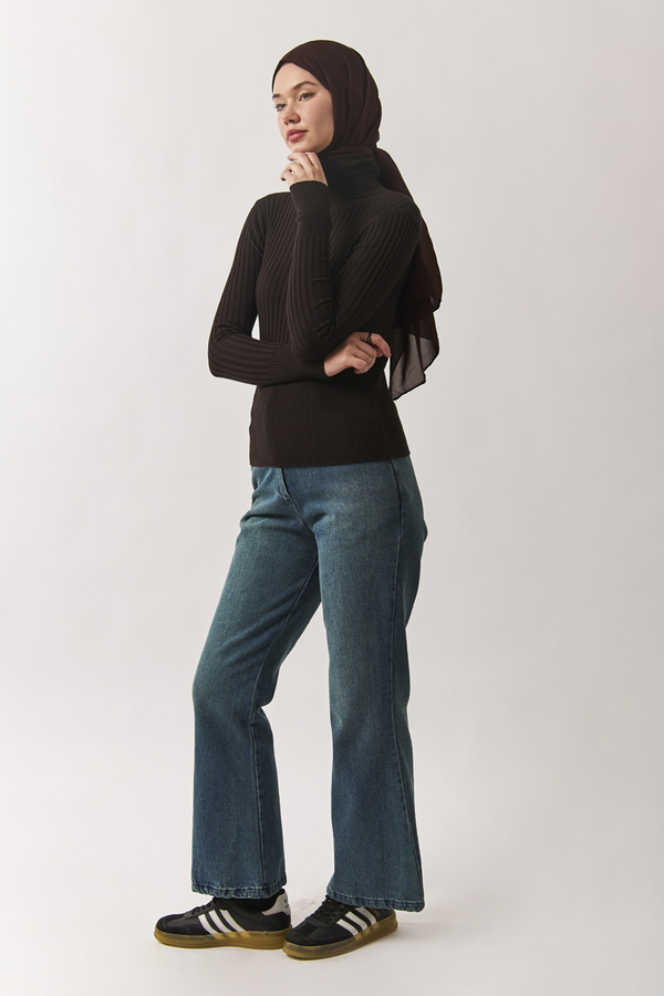 Turtleneck Premium Knit Body Brown - 8