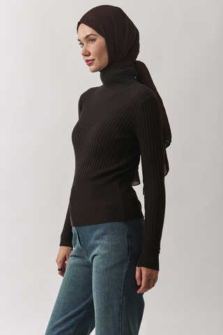 Turtleneck Premium Knit Body Brown - 11