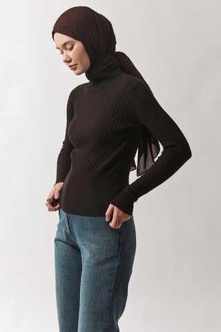Turtleneck Premium Knit Body Brown - 12