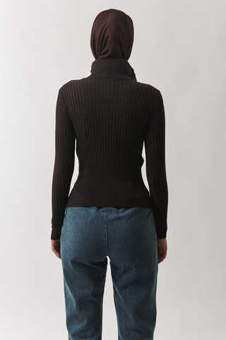 Turtleneck Premium Knit Body Brown - 14