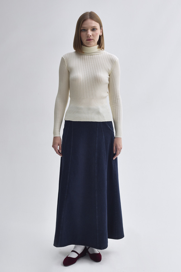 Turtleneck Premium Knit Body Ecru - 3