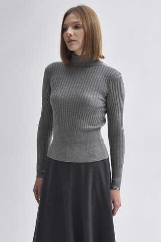 Turtleneck Premium Knit Body Grey - 5