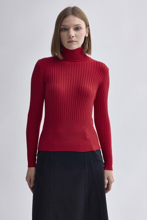 Turtleneck Premium Knit Body Red (1)
