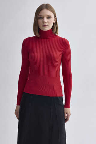 Turtleneck Premium Knit Body Red - 4