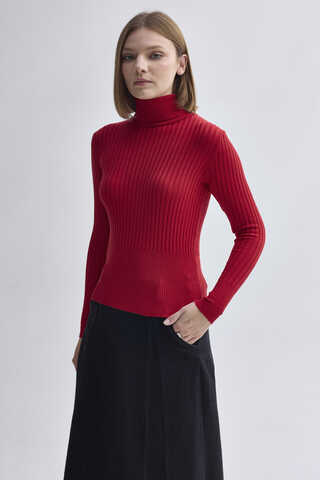 Turtleneck Premium Knit Body Red - 3