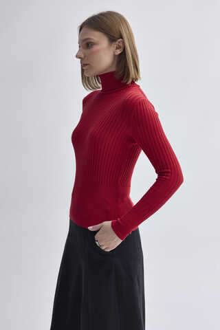 Turtleneck Premium Knit Body Red - 5