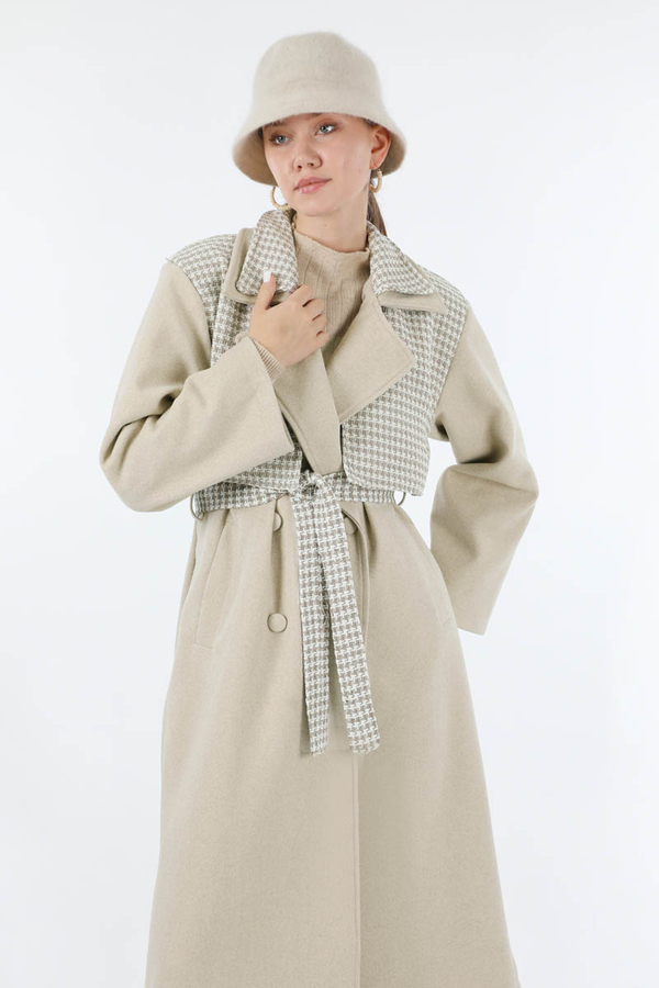 Tüvit Detaylı Kruvaze Kaban Taş - 2