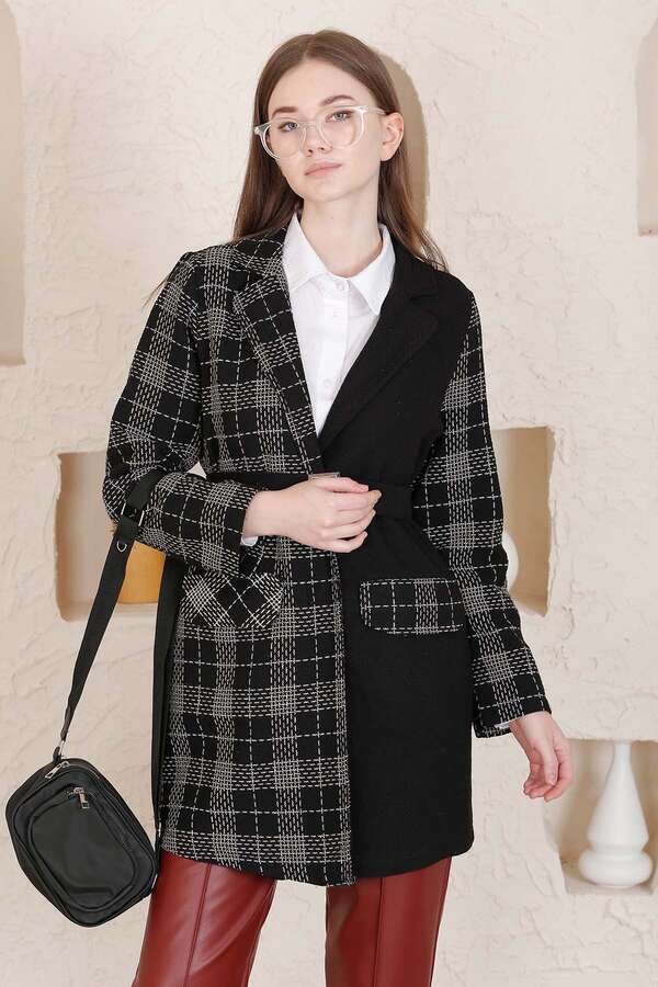 Tüvit Duo Blazer Ceket Siyah - 4