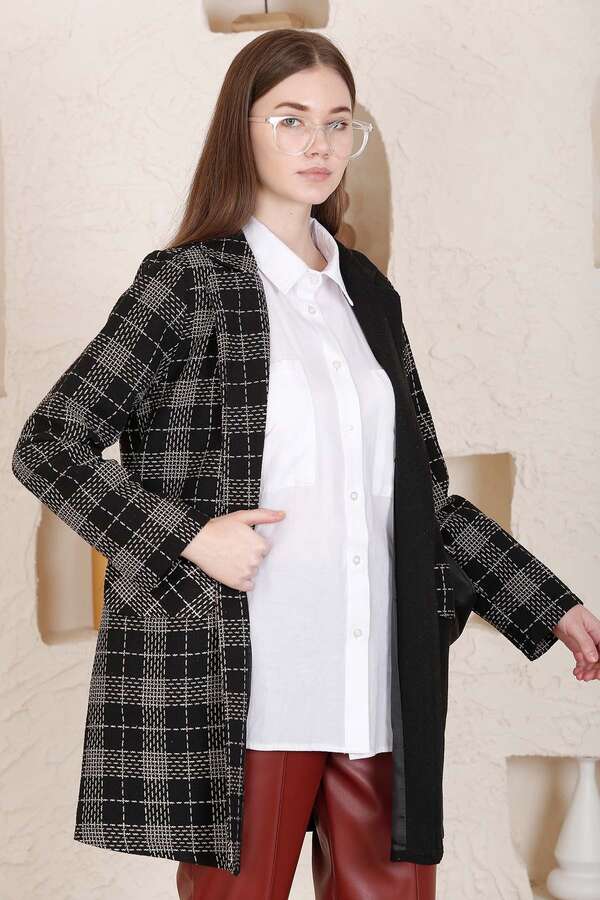 Tweed Duo Blazer Jacket Black - 2