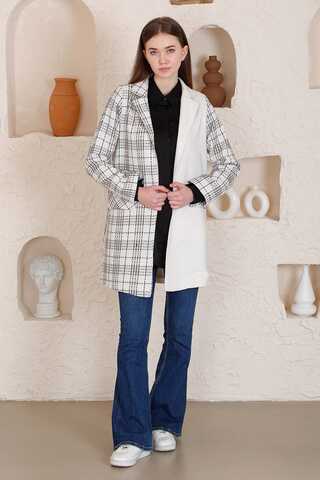 Tweed Duo Blazer Jacket Ecru - 4