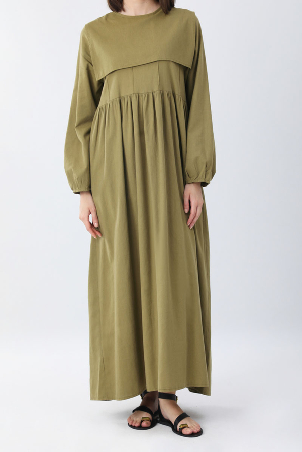 Tüzün Aller Detaylı Elbise Haki - 16