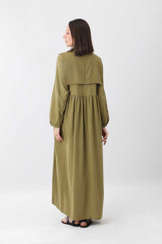 Tüzün Aller Detaylı Elbise Haki - 19