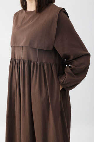 Tüzün Aller Detaylı Elbise Kahverengi - 2