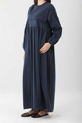 Tüzün Aller Detaylı Elbise Lacivert - 3