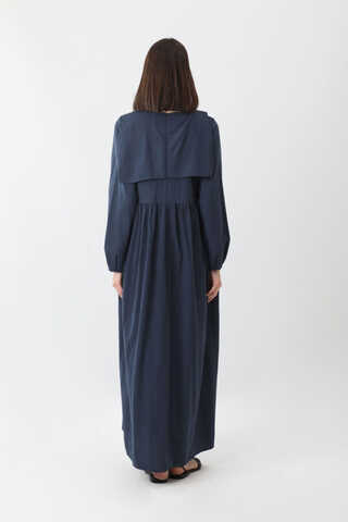 Tüzün Aller Detaylı Elbise Lacivert - 9