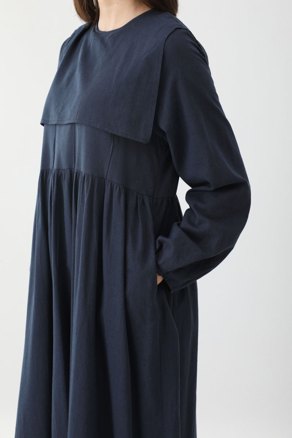 Tüzün Aller Detaylı Elbise Lacivert - 7