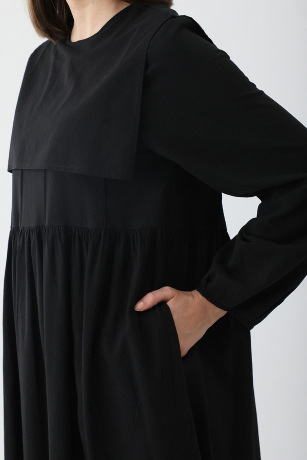 Tüzün Aller Detaylı Elbise Siyah - 7